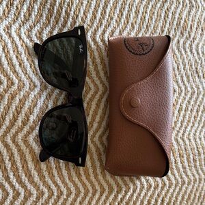 Ray-Ban Black/Brown Frame Sunglasses with Brown Case